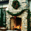 Fireplace wreath