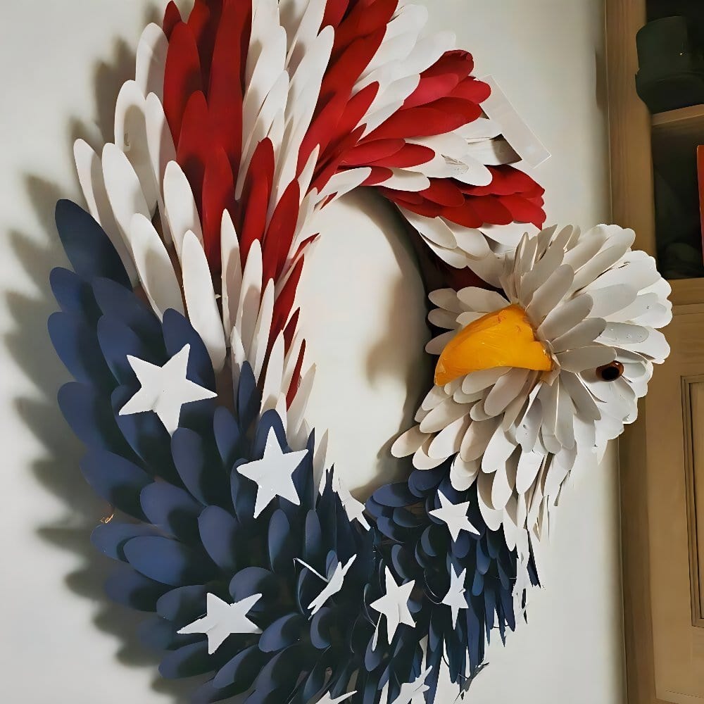 American Eagle Wreath kit that was assembled as a DIY craft project