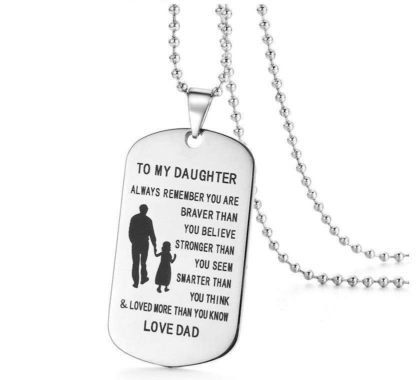 to my daughter necklace from dad