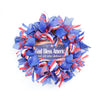 blue god save america wreath