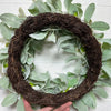 faux lambs ear wreath