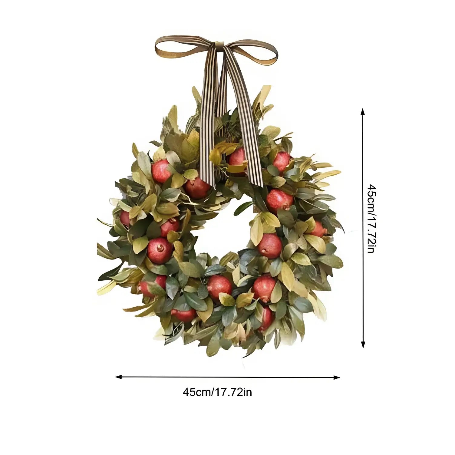 pomegranate wreath size