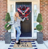 Load image into Gallery viewer, stars and stripes wreath on a door