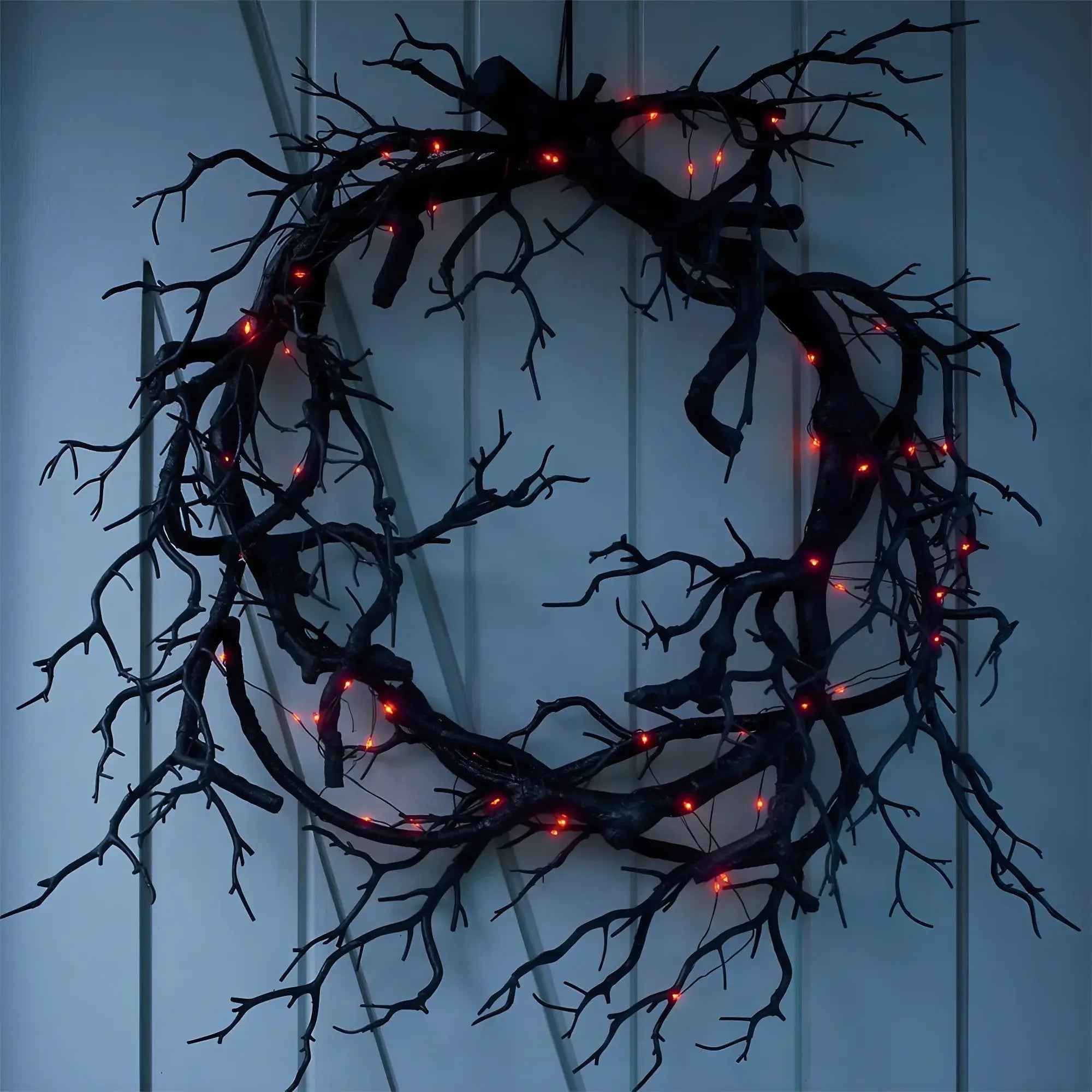 twig wreath on a door
