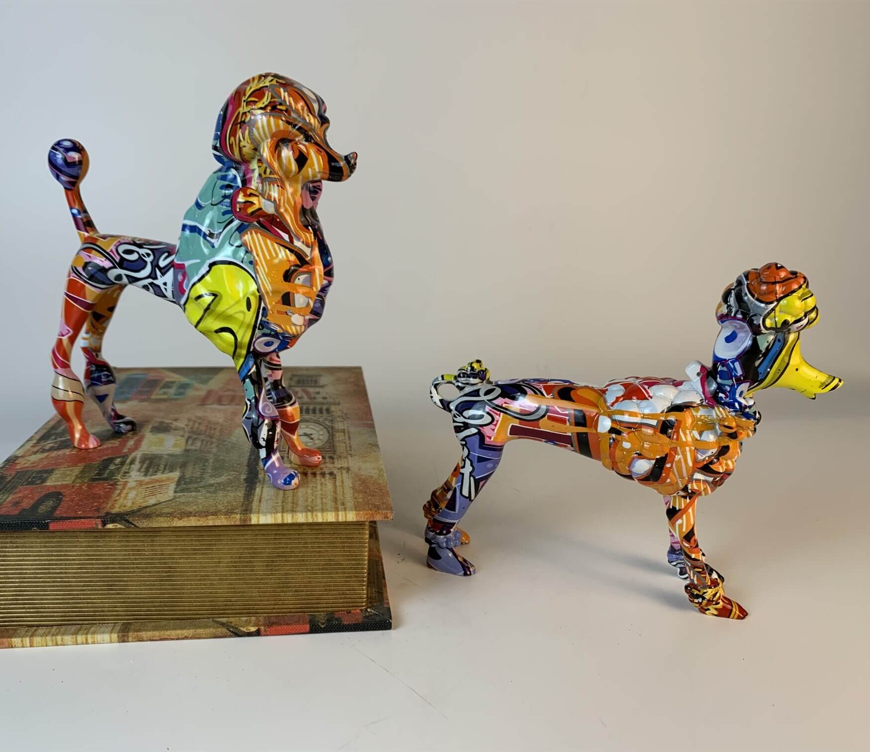 artsy poodle figurines