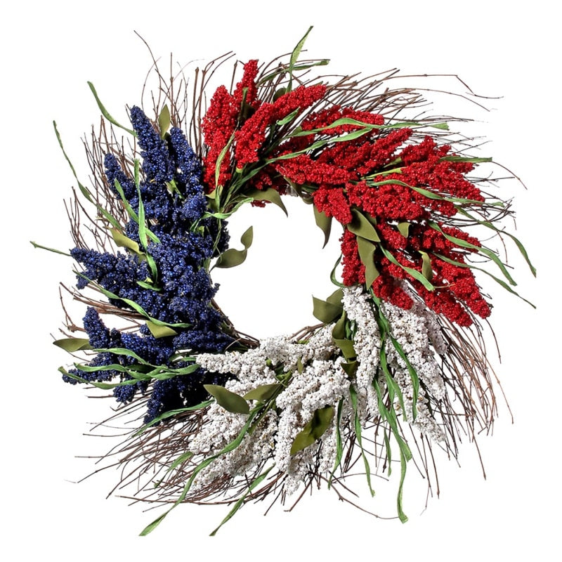 Patriotic Flower Wreath