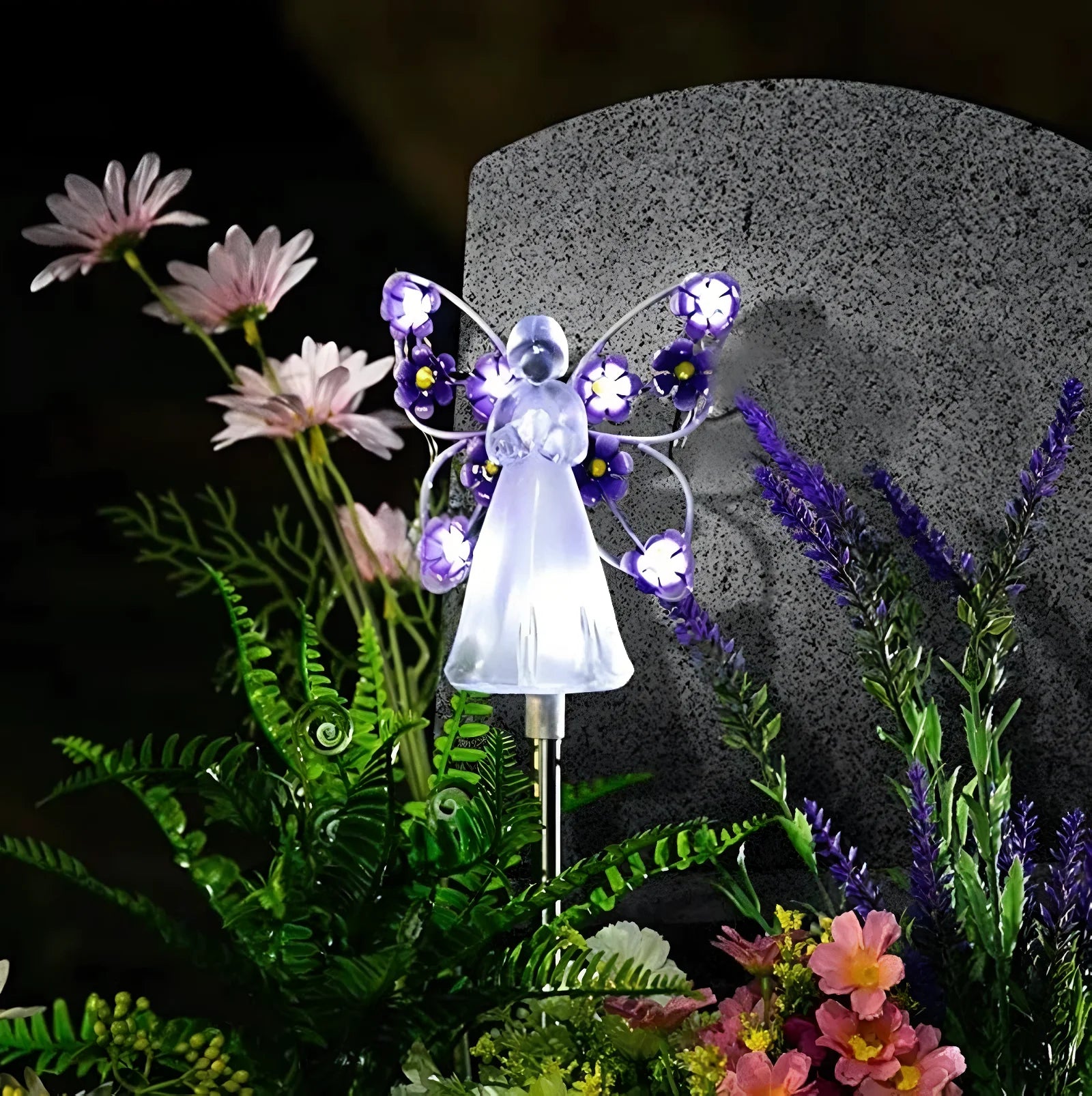 angel solar lights for cemetery