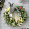 Load image into Gallery viewer, Boxwood wreath with black and white bow