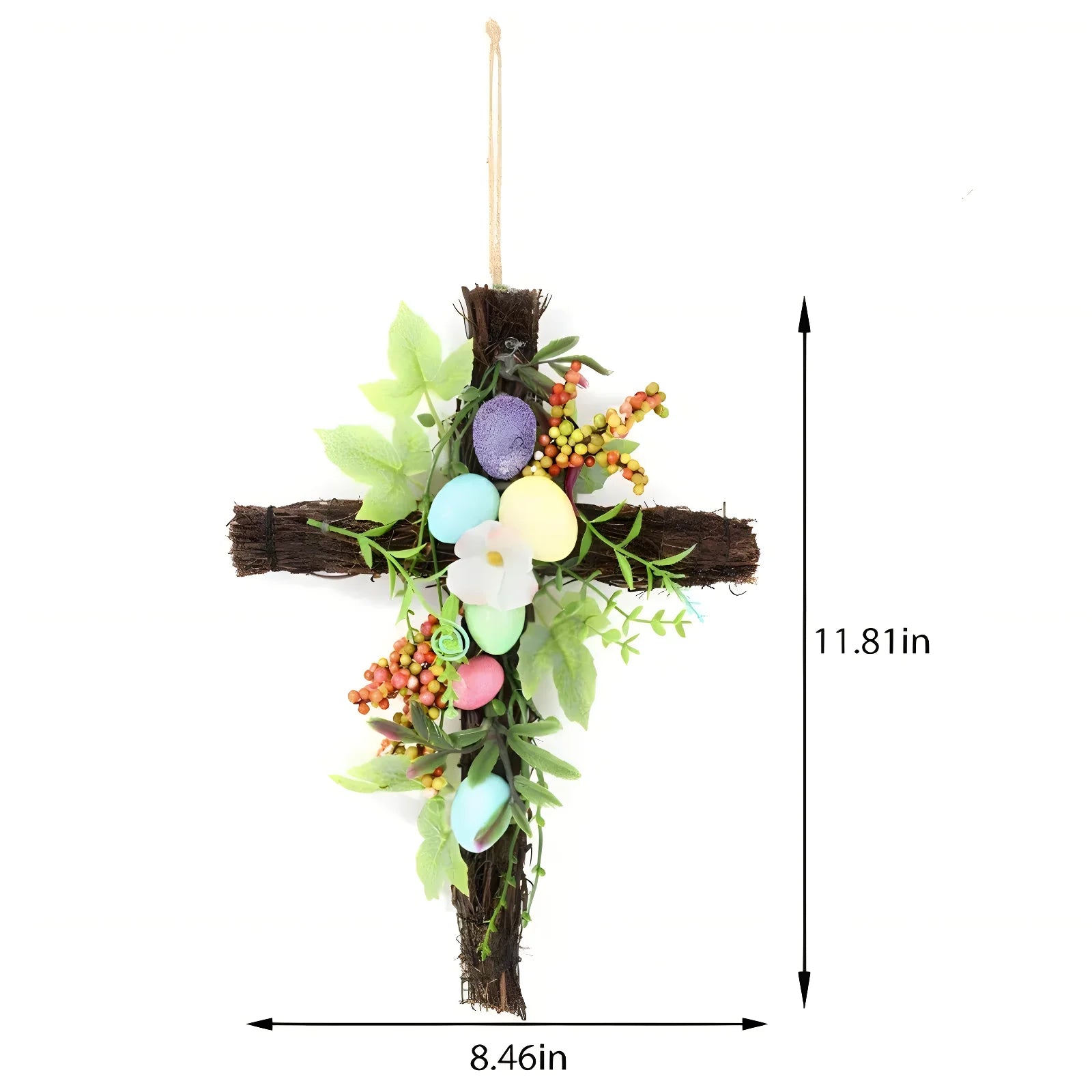 Easter Cross Wreath size chart