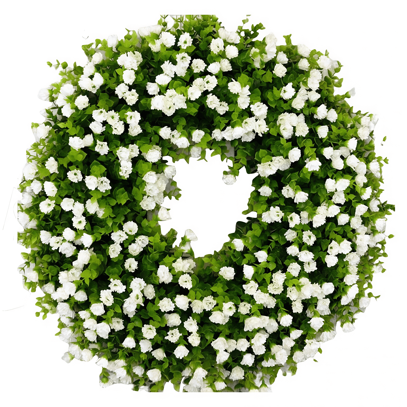 faithful wishes wreath on a white background
