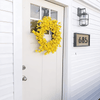 Fake forsythia wreath