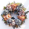 blue hydrangea wreath