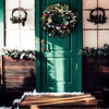 fall wreath with white pumpkins