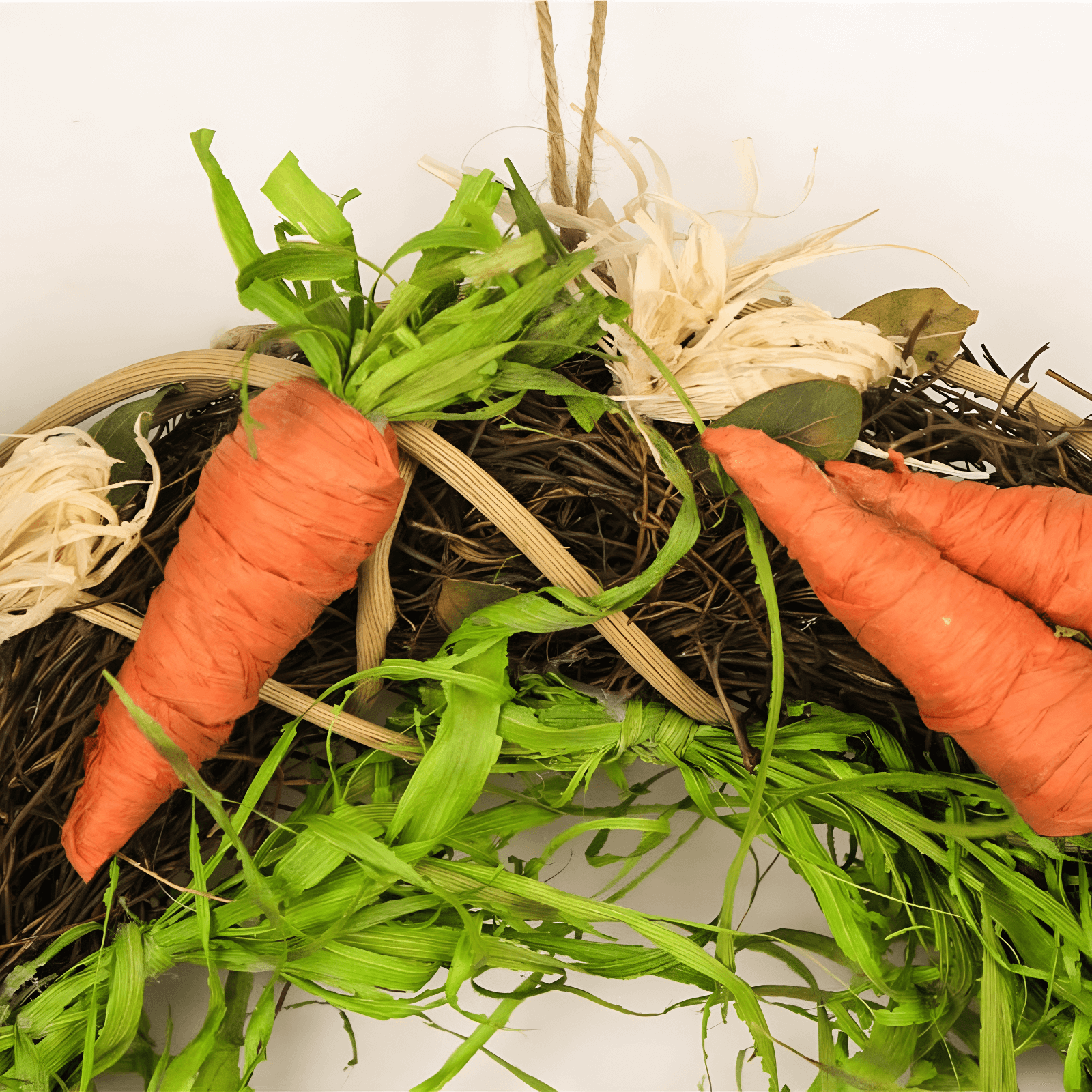 faux carrot wreath
