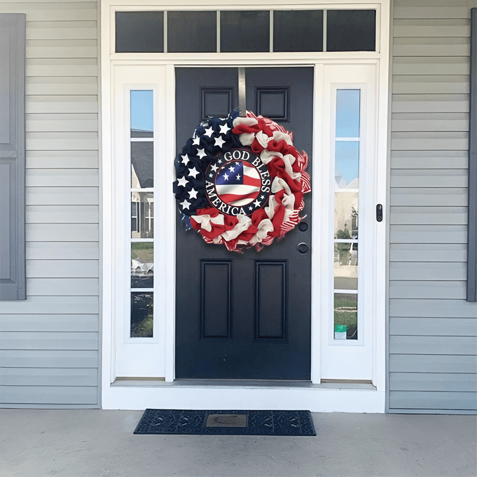god bless america patriot wreath