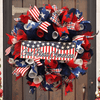 god bless america wreath on a door