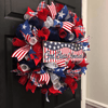 god bless united states wreath