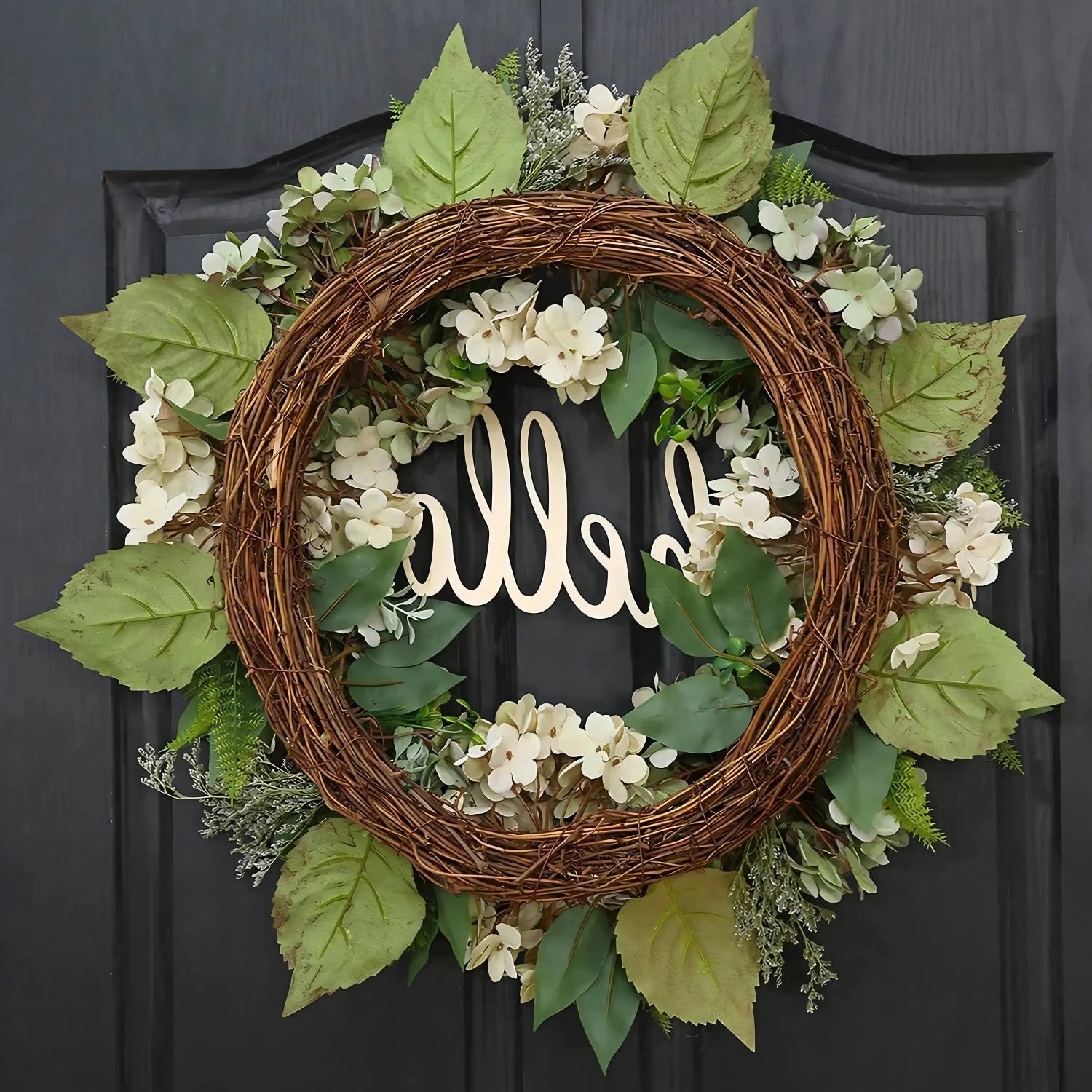 Hello door wreath