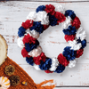 Load image into Gallery viewer, independence day mesh wreath on a table