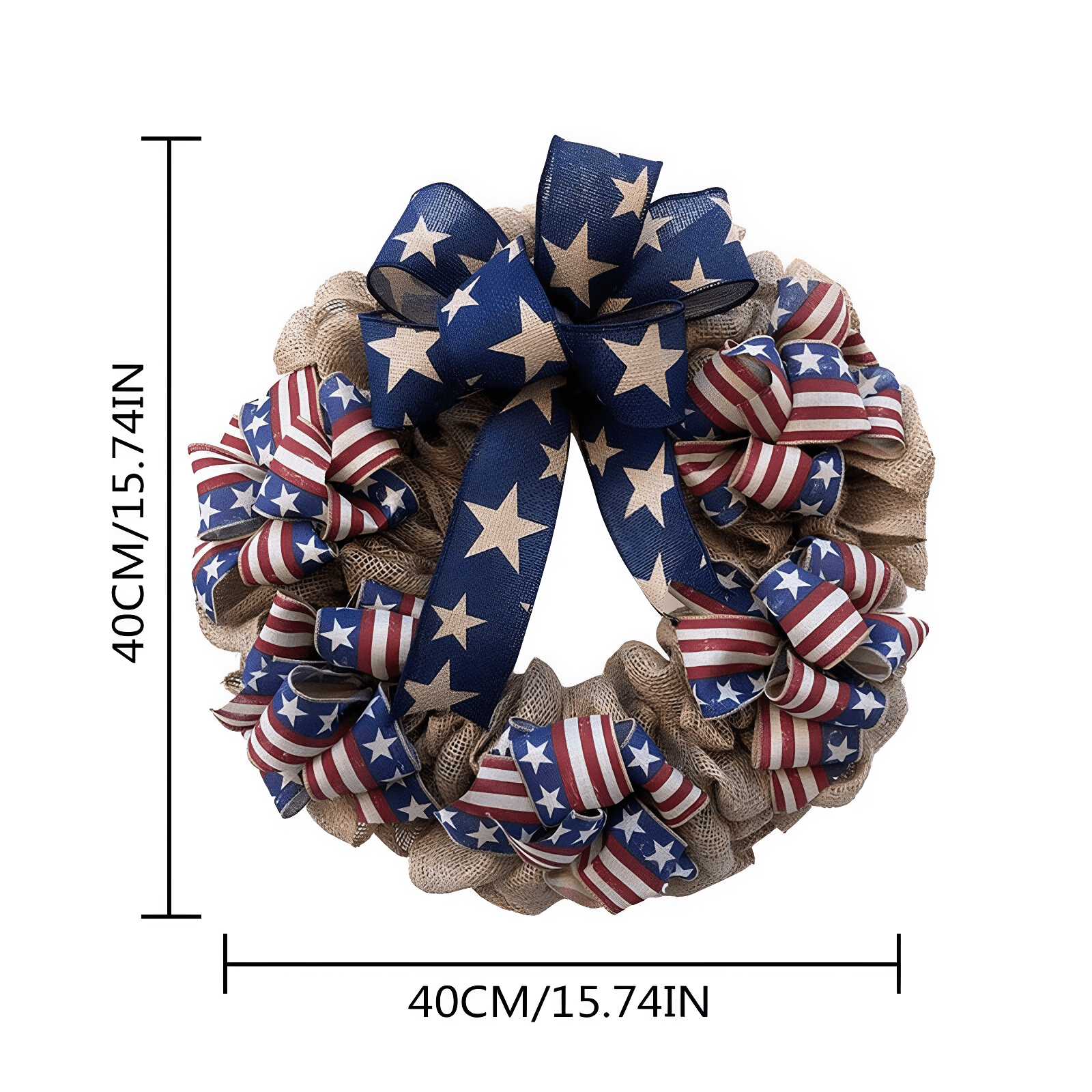 labor day wreath size chart