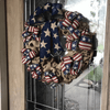 labor day wreath on a door