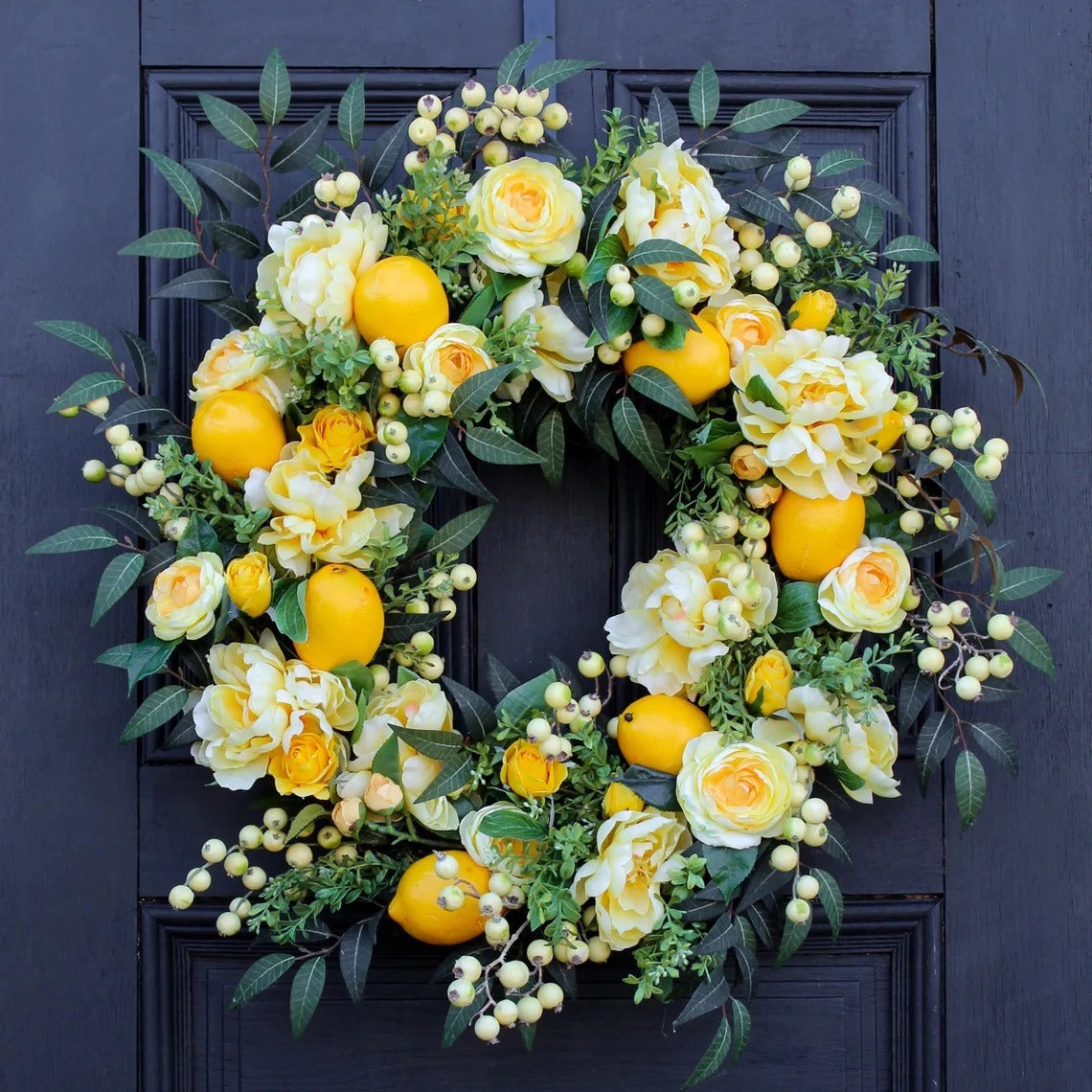 lemon door wreath