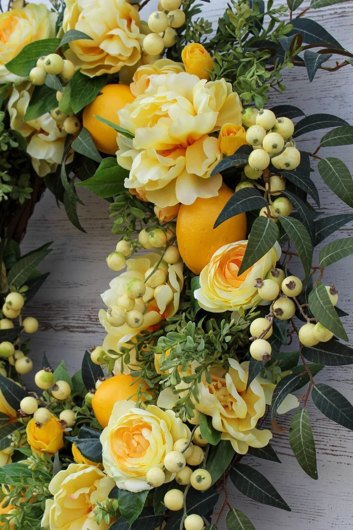 lemon front door wreath