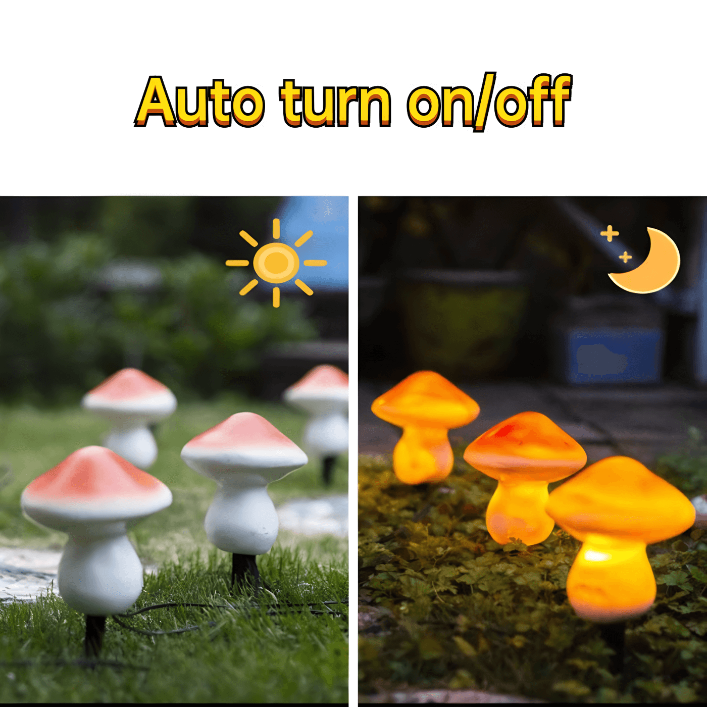 mushroom solar light