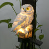 white owl solar lights for garden