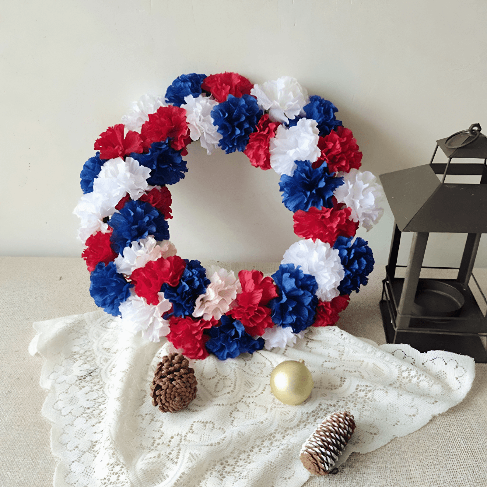 patriotic mesh wreath