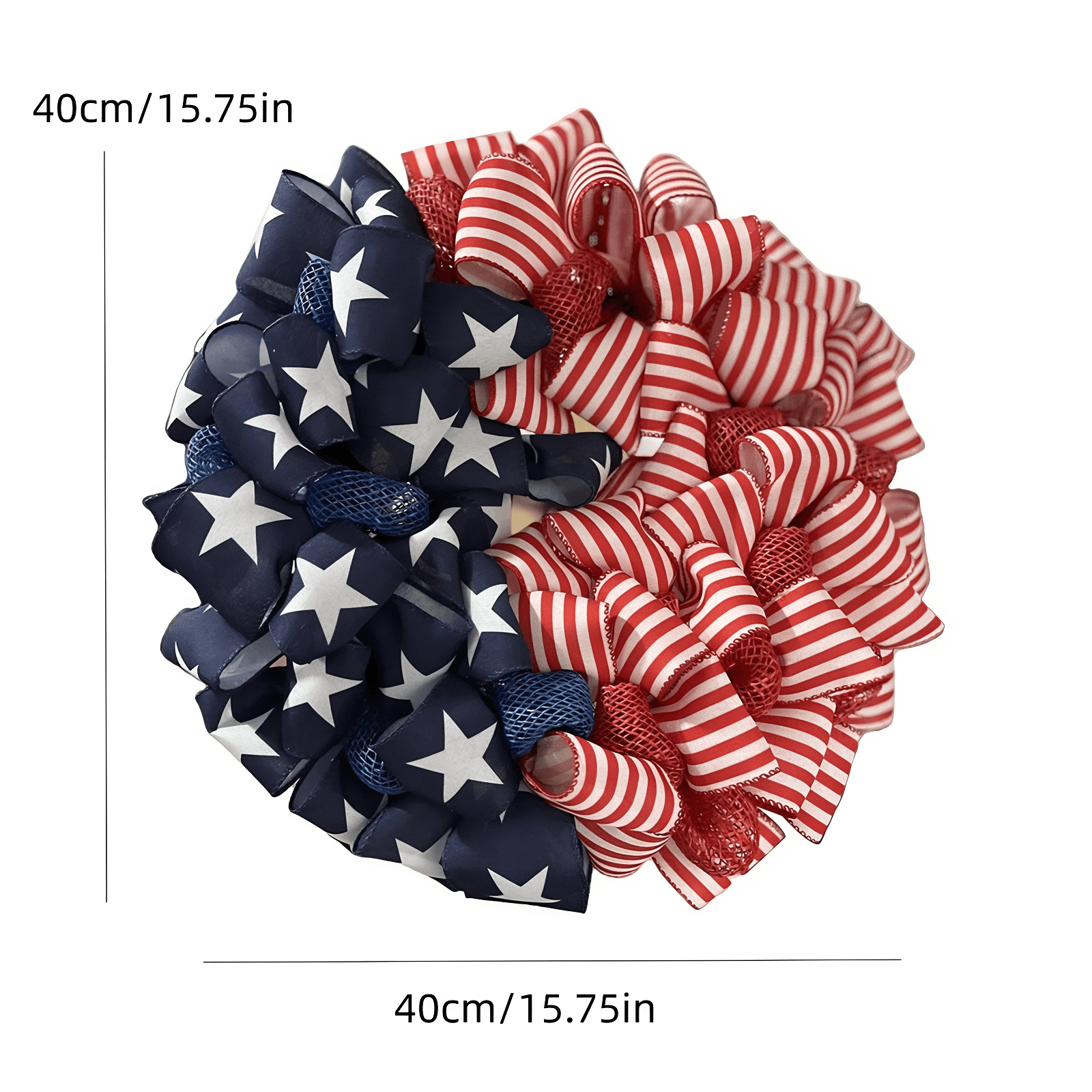 patriotic ribbon wreath size chart