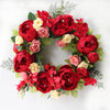 Red Peony Wreath