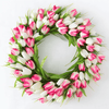 pink tulip wreath