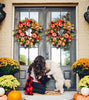 Load image into Gallery viewer, pumpkin wreaths on a door