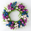 purple tulip wreath