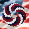 red white and blue wreath