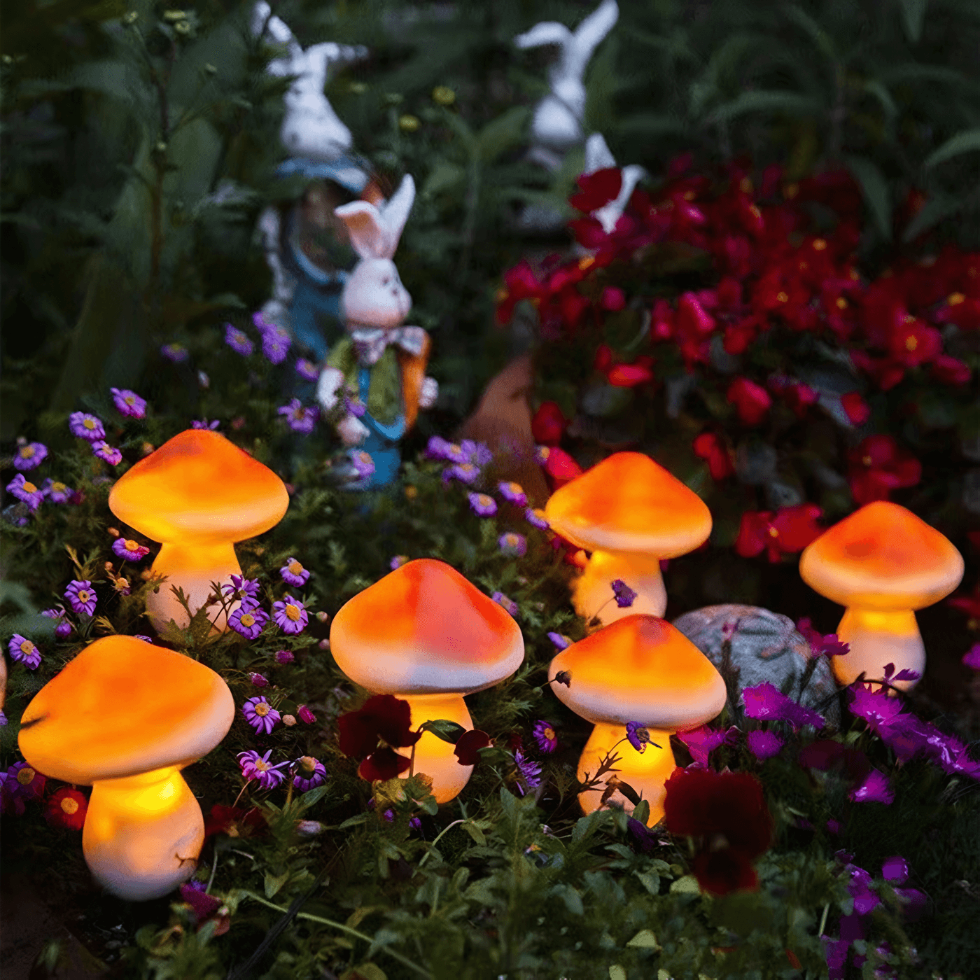 Solar light mushrooms