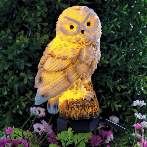 Solar Garden Owl HeftyBerry