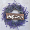 Lavender Welcome wreath sign
