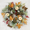 Load image into Gallery viewer, white pumpkin fall wreath
