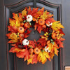 white pumpkins ranunculus wreath